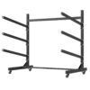 Freestanding Kayak Storage Rack, Holds 3 Kayaks With Adjustable Stand And Lockable Wheels, Metal - Brushed Nickel - Image 6