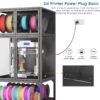 3D Printer Cabinet With Double Layer Filament Storage, Noise Reducing Design - Black - Image 5