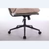 Oversize Seat Cirss Cross Chair With Wheels, Elegant Design Computer Chair, Adjustable Height 360 Degree Rolling Swivel Home Office Chair For Small Space, Dressing Room, Living Room - Pink / Gray - Image 12