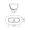 Small Size Stone Resin Solid Surface Oval Shape Freestanding Bathtub For The Bathroom - Matte White - Image 14