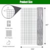 Galvanized Hardware Cloth, Gauge Welded Metal Wire Fence Roll For Garden And Animal Protection - Silver - Image 2