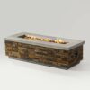 60" Propane Gas Fire Pit Table, 60000 Btu Rectangular Concrete Fire Pit For Outside Patio Deck Garden Backyard - Sandstone - Image 6
