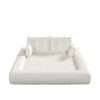 Human Dog Bed, Lazy Sofa Couch, Multifunctional Foldable Sofa Bed, 3 In 1 Teddy Fabric Sleeper Sofa Bed For Living Room Guest Bed, Playroom - Beige - Image 21