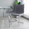 Modern Simple Light Luxury Dining Chair With Metal Legs For Home And Bedroom, (Set of 2) - Dark Gray - Image 5