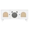 Furniture Style Cat Cabinet Cat Litter Box With Sisal Scratching Door - Cream White - Image 10