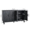 Modern Style Buffet Cabinet, Storage Side Cabinet Buffet Cabinet, Medieval Modern Multifunctional Decorative Cabinet Suitable For Living Room, Dining Room, Entrance, Corridor, Kitchen - Black - Image 3