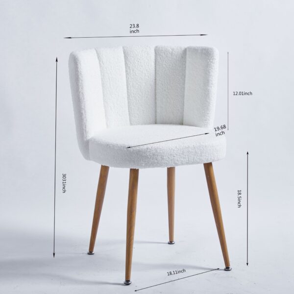 Modern Dining Chair (Set of 2) With Velvet Backrest And en Iron Legs - Pink
