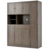 Freestanding Buffet With Hutch, Large Kitchen Pantry Storage Cabinet Cupboard With Pull Out Side Cabinet, Door Shelves And Drawer - Brown - Image 16