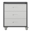 Heavy Duty Metal Storage Cabinet With Wheels 3 Drawer Tool Cabinet For Garage, Office, And Home Organizer Solutions - Black - Image 4