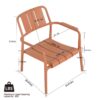 3 Piece Indoor / Outdoor Leisure Table And Chair Set (2 Chairs And 1 Coffee Table), UV Resistant, Waterproof And Durable - Apricot Brown - Image 3