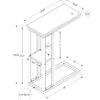 Accent Table, C - Shaped, Contemporary - Taupe - Image 12