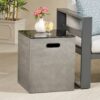 Modern Design Mgo Tank Holder Side Table With Ceramic Top - Black / Gray - Image 5