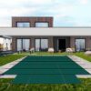 High Strength Mesh Pool Safety Cover With Installation Hardware, 16 X 32Ft With 4 X 8Ft End Step - Green - Image 5