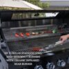 Deluxe - 4 Burner 72000 Btu Stainless Steel Gas Outdoor Kitchen Barbecue Grill With Side Burner & Rotisserie Kit - Black - Image 9
