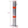 Steel Parking Bollard Pole Barrier With Lock ,Square Design - Gray - Image 3