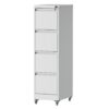 4 Drawer Metal Locking Vertical File Cabinet With Wheels Heavy Duty Lockable Storage For Home & Office - Brushed Nickel - Image 13