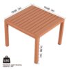 3 Piece Indoor / Outdoor Leisure Table And Chair Set (2 Chairs And 1 Coffee Table), UV Resistant, Waterproof And Durable - Apricot Brown - Image 4