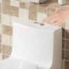 Elegant One Piece Toilet With Tornado Dual Flush, Siphonic S Trap 12", Soft Close Seat, Dual Flush, Ada Height, Glossy - Gloss White - Image 6