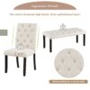 Farmhouse 6 Piece Dining Table Set With Rectangular Wood Table, 4 Upholstered Chairs, Bench - Espresso - Image 7
