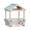 Outdoor Wooden Playhouse With Bench And Door - White - Image 5
