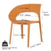 1 Piece Designed Single Chair, UV Resistant, Waterproof And Wear Resistant - Tropical Orange - Image 2