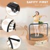 Monkey Children's Trampoline Happy Expression Outdoor / Indoor Dual Use, Foldable Iron Tube - Yellow / Black - Image 4