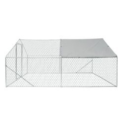 Xpt034 Outdoor Chicken Coop Metal Big Space - Silver Gray
