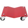 Heavy Duty Steel Vehicle Dollies With Brakes 2500Lbs Capacity Red 4 Pack - Red - Image 9