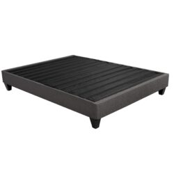 14" King Size Upholstered Platform Bed Base, Mattress Foundation - Dark Gray