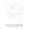 25" Drop In Kitchen Sink 16 Gauge Stainless Steel Topmount - Light Gray - Image 3