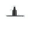 Ultra Thin 8" Square Rain Shower Head 304 Stainless Steel, Wall / Ceiling Mounted - Black - Image 3