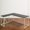 Olympus - Wood And Metal Corner Desk And Water And Heat Resistant Eco Friendly - Dark Gray - Image 6