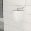 Square Rainfall Shower Head Stainless Steel, Full Body Coverage, Modern Wall / Ceiling Mount - Brushed Nickel - Image 5
