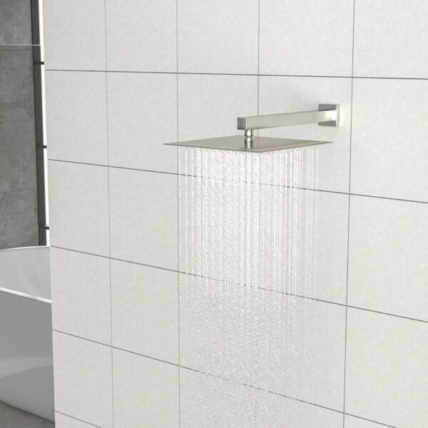Rainfall Shower Head 16" Square 304 Stainless Steel - Brushed Nickel