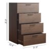 Oliver - Farmhouse 4 Drawer Jumbo Chest With Extra Storage - Espresso - Image 3