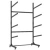 Freestanding Kayak Storage Rack With Lockable Wheels For Kayak, Canoe, Sup & Surfboard, Heavy Duty Adjustable Stand - Brushed Nickel - Image 6