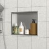 15" X 13" Stainless Steel Shower Niche With Durable Waterproof Design - Brushed Nickel - Image 2