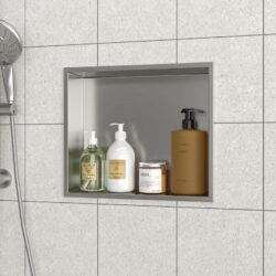 15" X 13" Stainless Steel Shower Niche With Durable Waterproof Design - Brushed Nickel