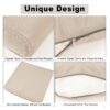 Outdoor Deep Seat Cushion Set For Patio Furniture, Polyester Replacement Pads - Beige - Image 5