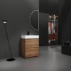 Modern Freestanding Bathroom Vanity With Single Undermount Sink And Double Drawers - Brown - Image 2