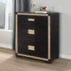 Lively - Chest With Glitter Detail And Thick Bar Handle Hardware - Black - Image 2