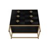 3 Drawer Storage Cabinet, 3 Drawer Modern Dresser, Chest Of Drawers With Decorative Embossed Pattern Door For Entryway, Living Room, Bed Room - Black - Image 15