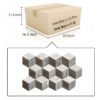 Hexagon Waterjet Marble 3 Color Marble For Floor And Wall Polished Marble Tile Stone (Set of 12) - Black / Gray / White / Black / White / Gray - Image 4