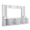 Minimalist - Entertainment Wall Unit Set With Bridge For TVs Up To 75", Ample Storage Space TV Stand With Adjustable Shelves - White - Image 12