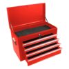 6 Drawer Lockable Tool Cabinet On Wheels Steel Rolling Tool Chest With Detachable Toolbox, 2 In 1 Garage Workshop Storage Organizer With 4 Universal Casters - Red - Image 19