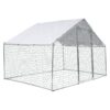 Xpt033 Outdoor Chicken Coop Metal Big Space - Silver Gray - Image 5