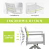 Outdoor Patio Swivel Rocker With Outdoor Grade Sunbrella Fabric Cushions (Set of 2) - Grayish - Image 4
