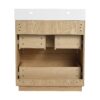 Modern Bathroom Vanity With Single Sink And Double Drawer, Freestanding Engineered Wood Cabinet - Oak - Image 17