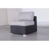 Luxurious Wicker Patio Sectional With Weather Resistant Sunbrella Cushions - Black - Image 8