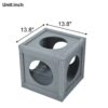 Outdoor Cat House With Shelves And Weather Protection, Removable Wood Boxes - Gray - Image 7